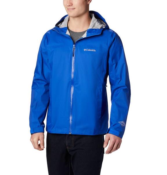 Columbia Omni-Tech Rain Jacket Azul For Men's NZ71965 New Zealand